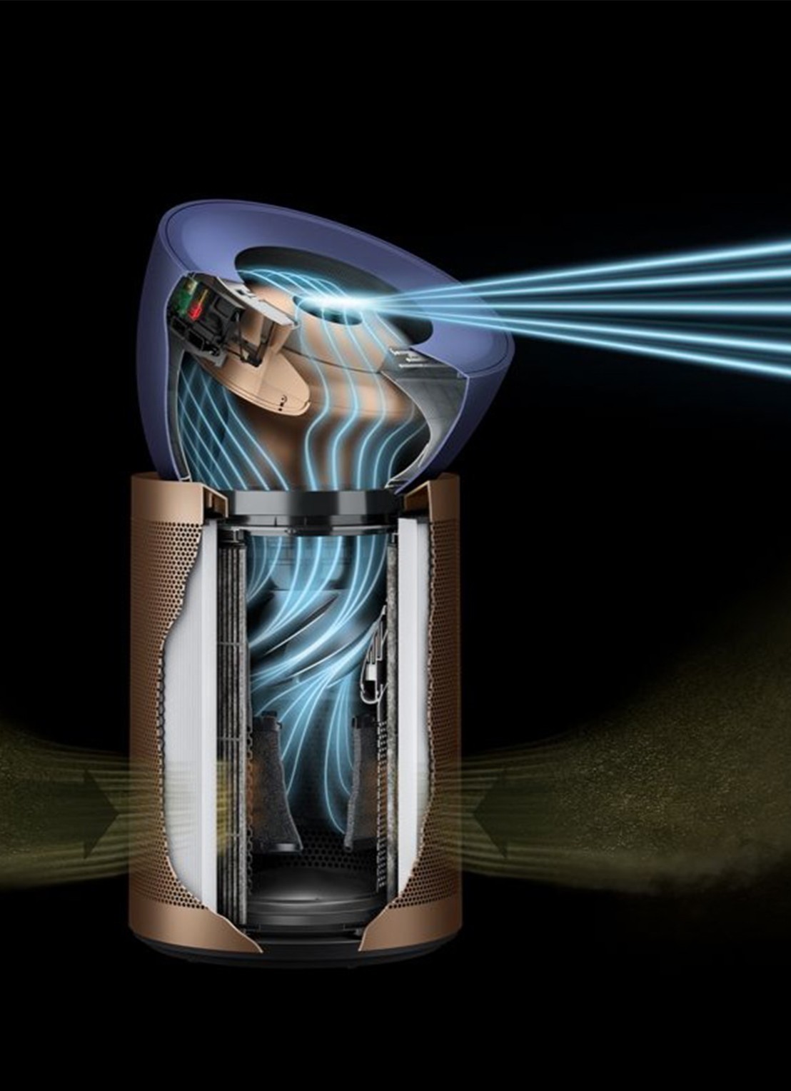 Dyson Purifier Big+Quiet Formaldehyde luchtreiniger, 83 cm hoog - detail 5 donkerblauw