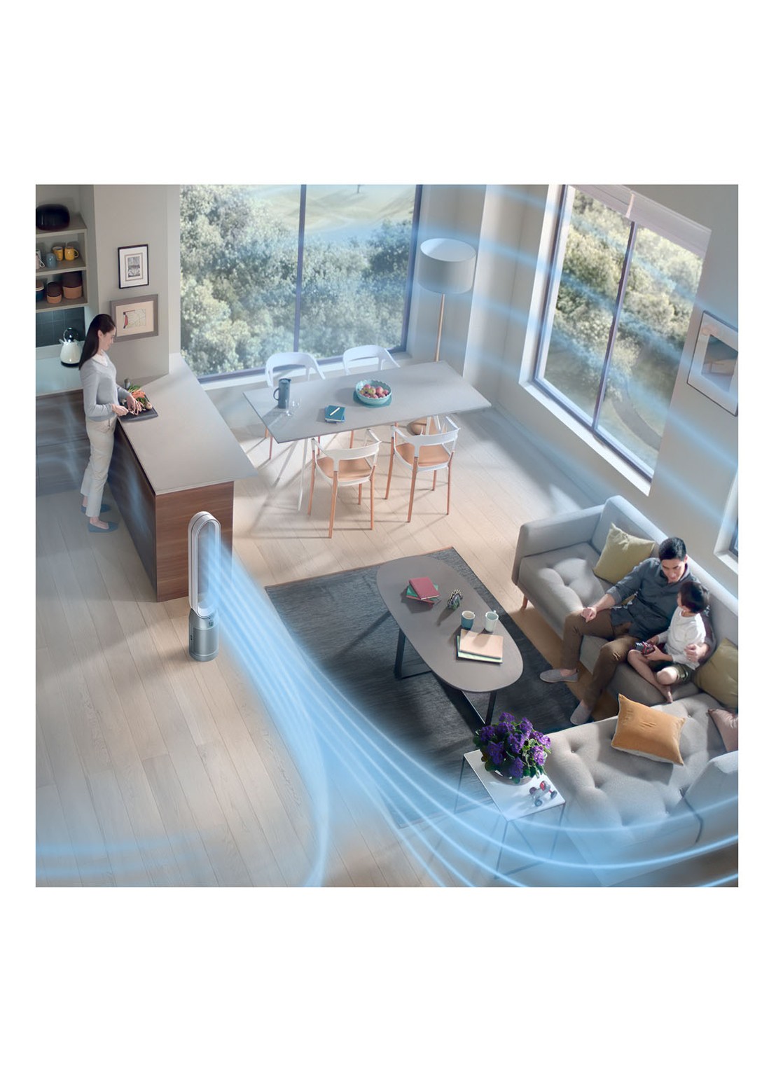 Dyson Purifier Cool luchtreiniger, koeler & vloerventilator, 105 cm hoog - detail 3 zilver