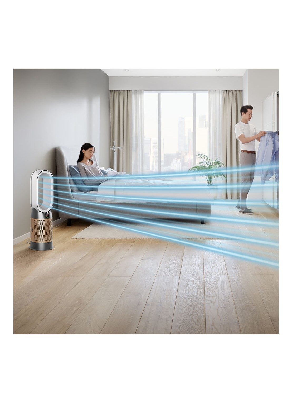 Dyson Purifier Hot + Cool Formaldehyde luchtreiniger, tafelventilator & verwarming, 76,4 cm hoog - detail 7 goud