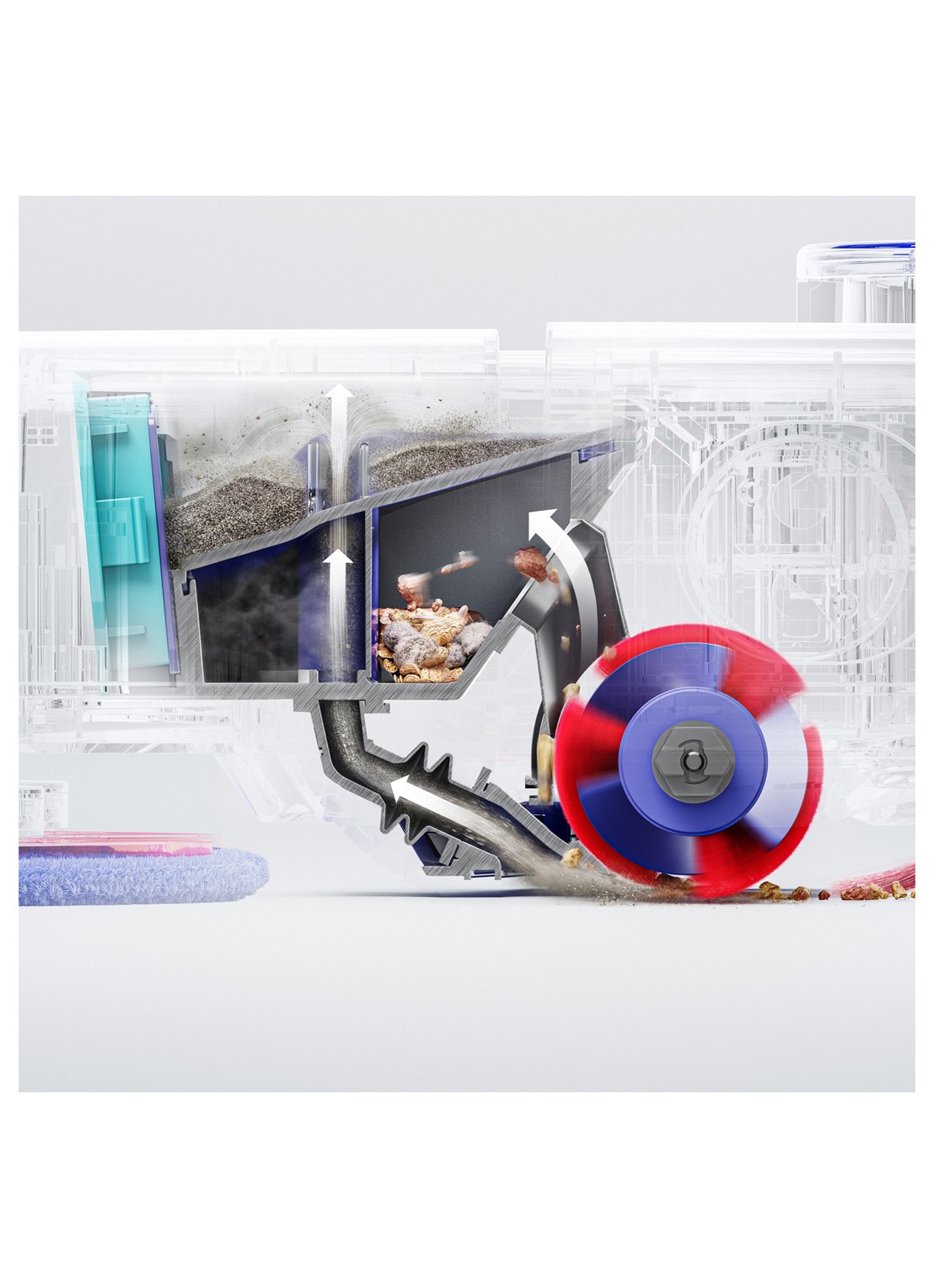 Dyson R2 Nurovi Wash+Dry robotstofzuiger - detail 4 zilver
