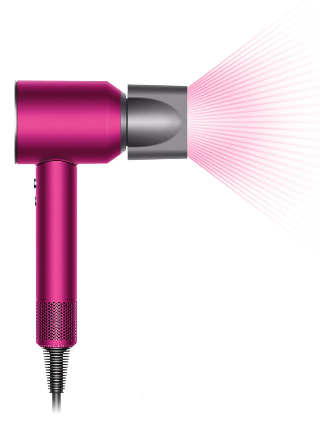 Dyson Supersonic föhn met borstelset - fuchsia / nikkel - Limited Edition - detail 2 roze