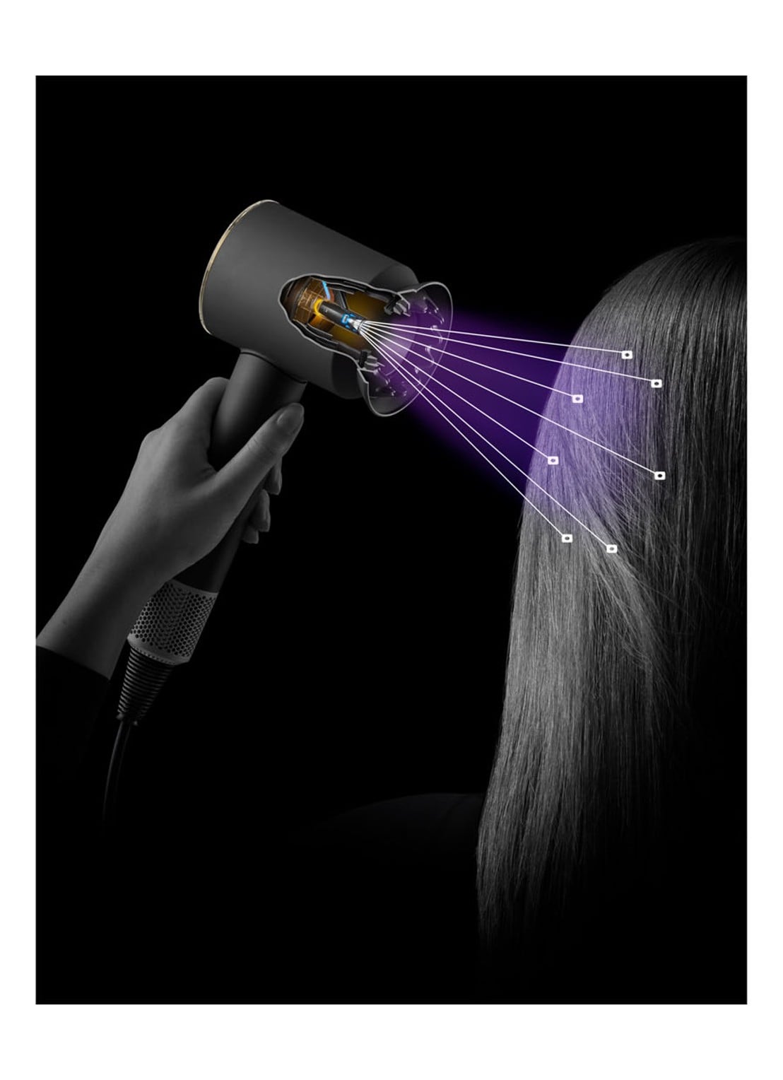 Dyson Supersonic Nural Föhn Curly+Coily  - Ceramic Pink / Rose Gold - detail 4 ceramic pink / rose gold