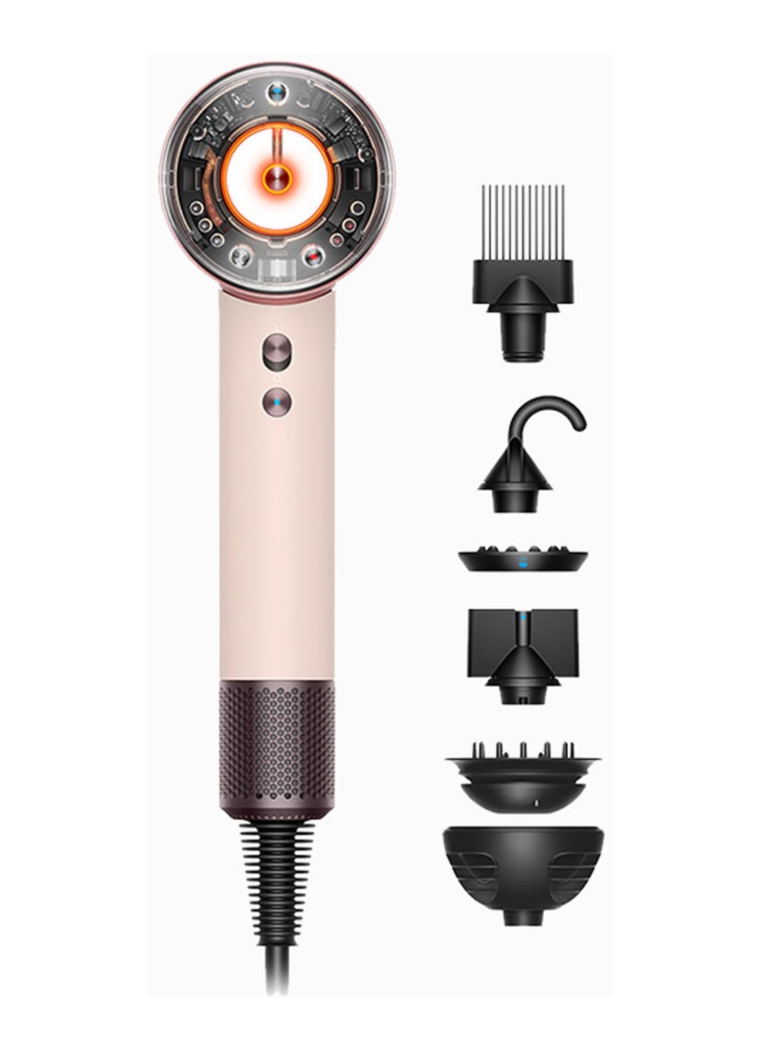 Dyson Supersonic Nural Föhn Curly+Coily  - Ceramic Pink / Rose Gold - voorkant ceramic pink / rose gold