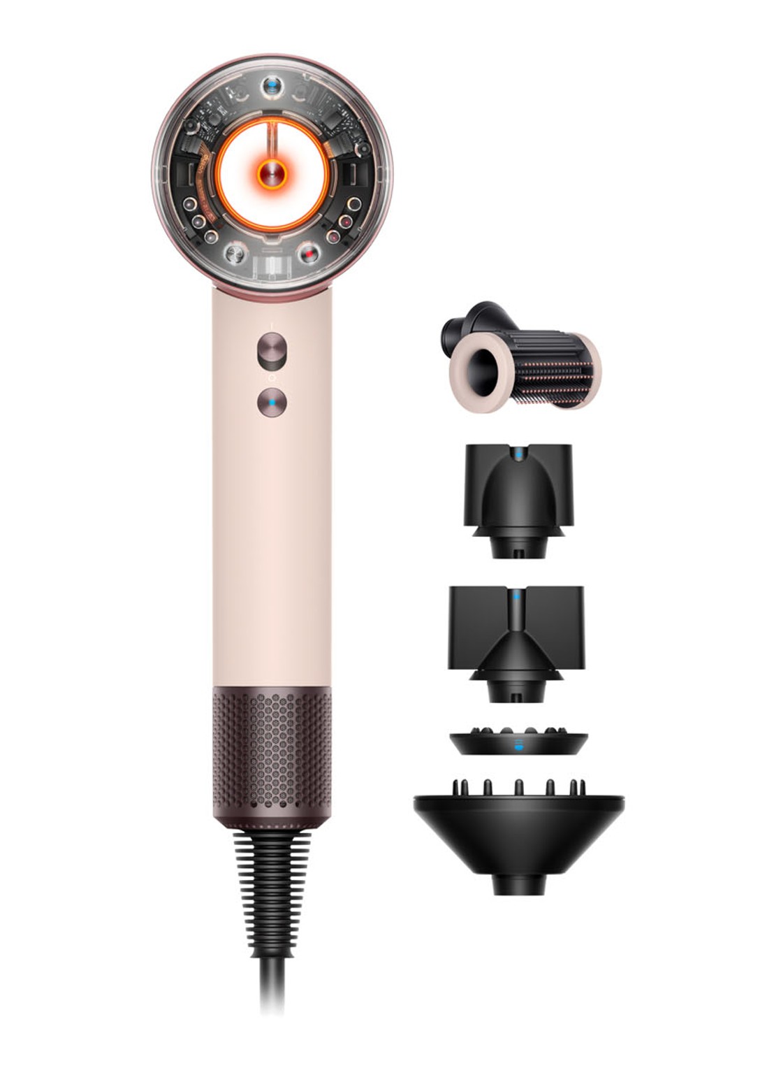 Dyson Supersonic Nural Föhn Straight+Wavy - voorkant ceramic pink / rose gold