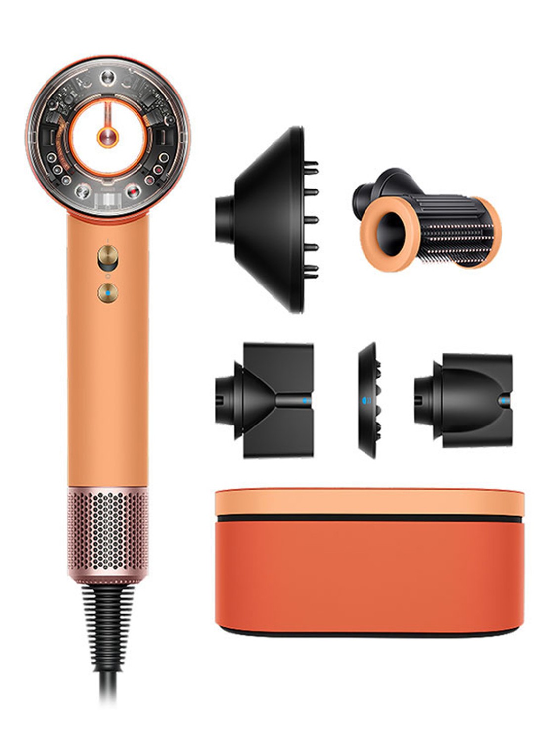 Dyson Supersonic Nural™ föhn Straight + Wavy Ceramic Apricot / Topaz - voorkant undefined