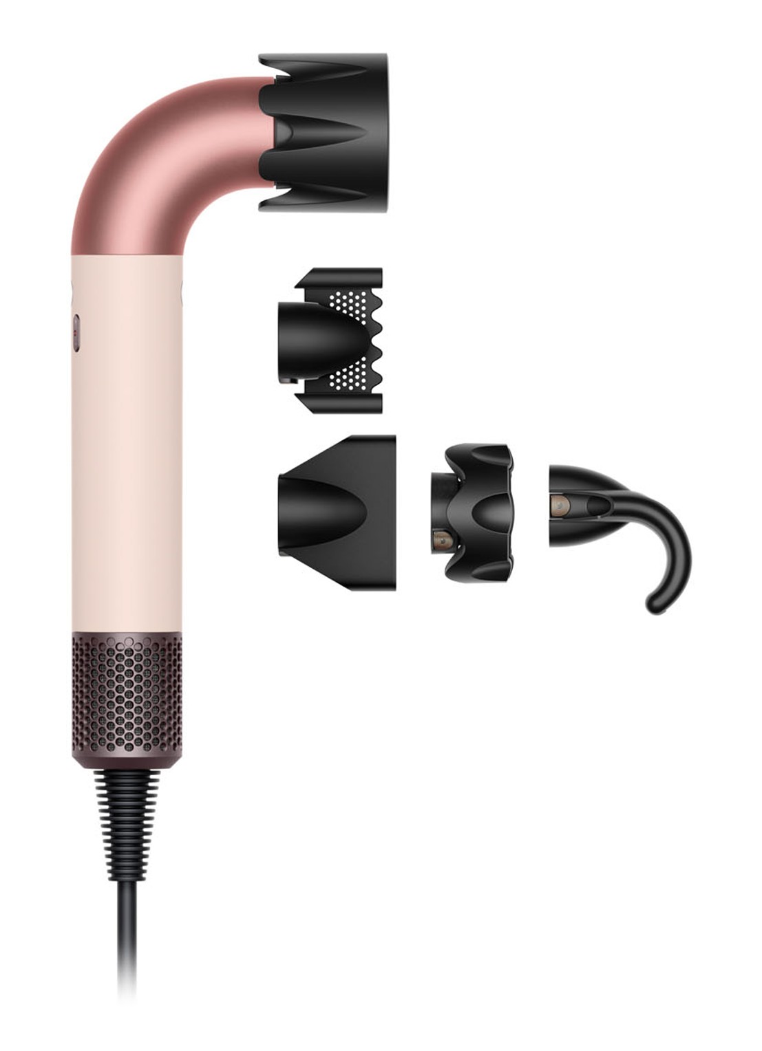 Dyson Supersonic r Föhn Straight+Wavy Ceramic - Pink / Rose Gold  - voorkant 5 ceramic pink / rose gold