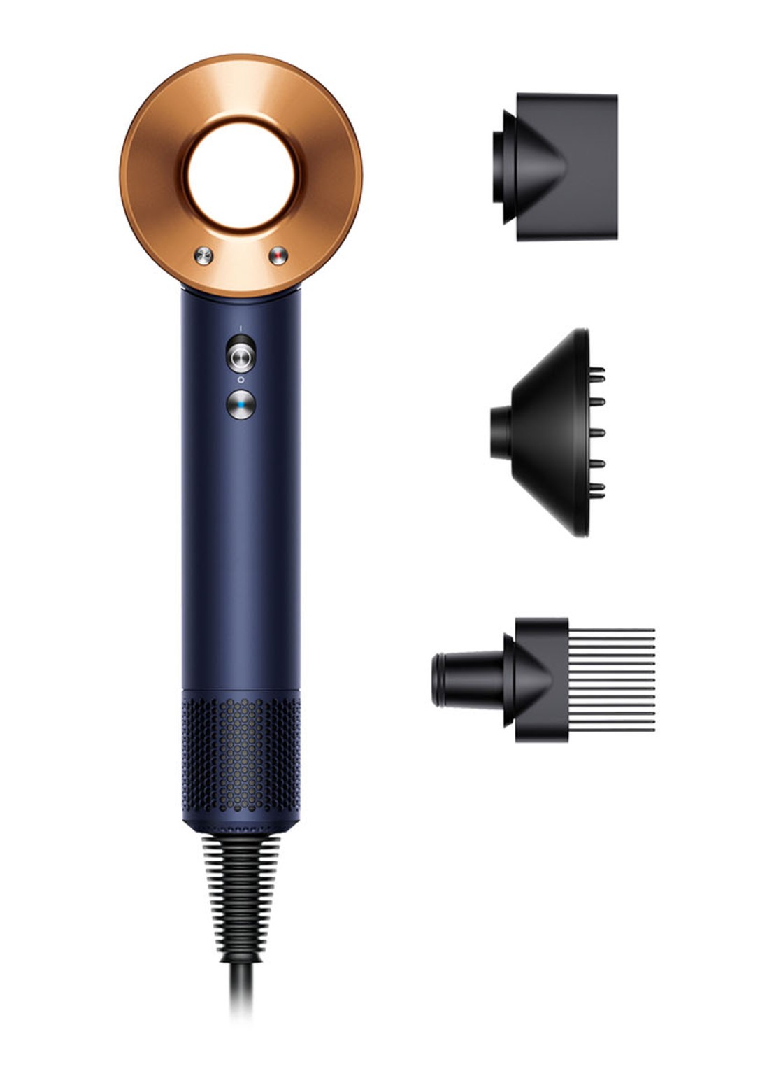 Dyson Supersonic™ föhn Curly+Coily - Pruisisch blauw / Koper - voorkant pruisisch blauw / koper