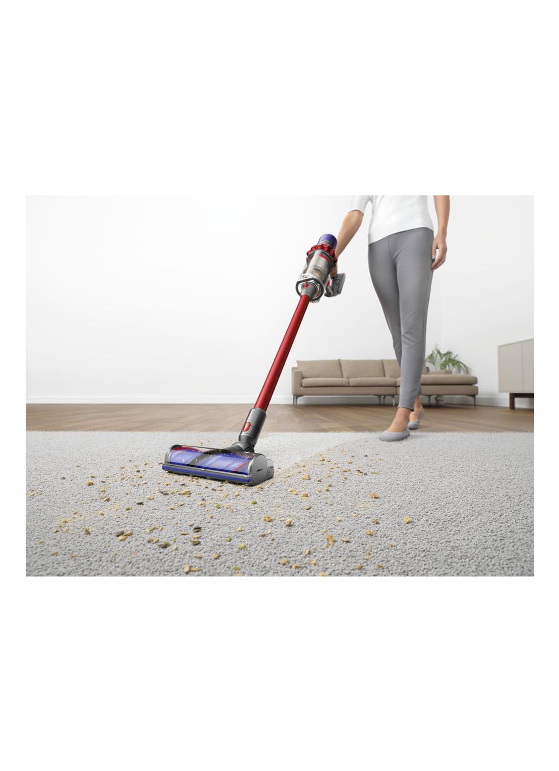 Dyson V10 Absolute + draadloze steelstofzuiger 126,6 cm - nikkel / koper  - voorkant 4 koper