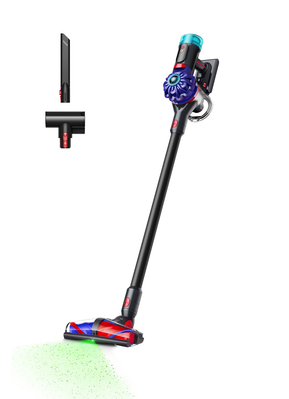 Dyson V10 Konical steelstofzuiger - voorkant 3 zwart