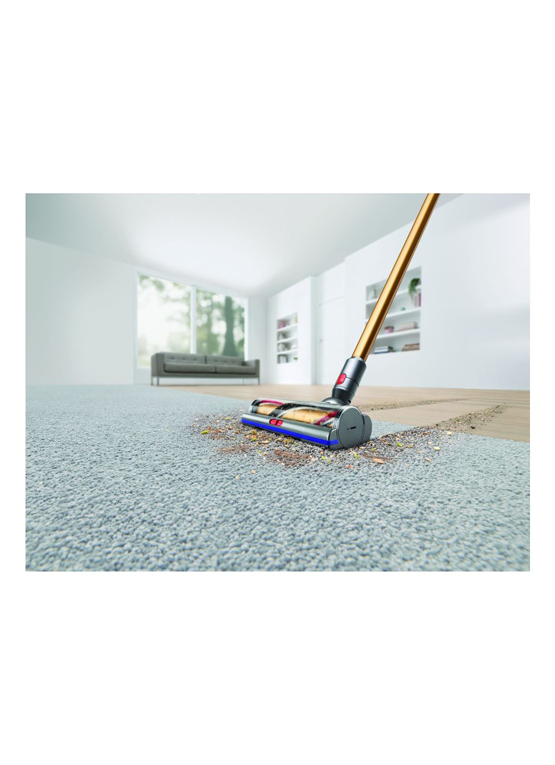Dyson V11 Absolute Pro snoerloze stofzuiger 128 cm - geel  - detail geel