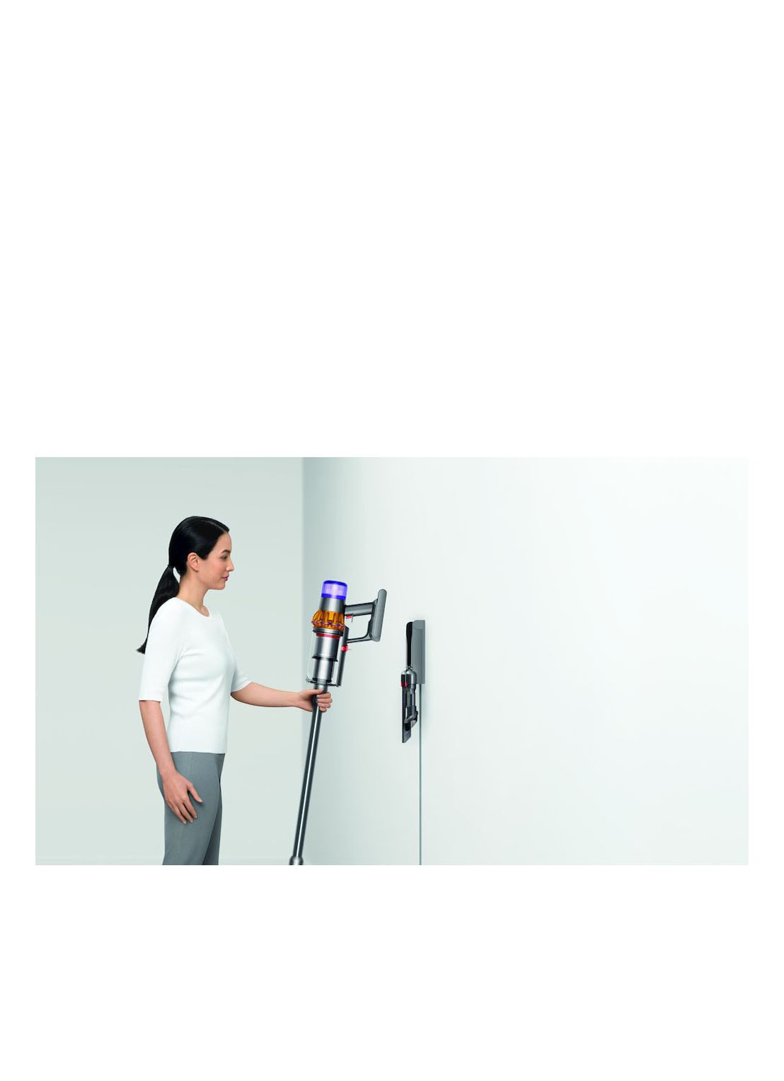 Dyson V15 Detect Total Clean steelstofzuiger - achterkant antraciet