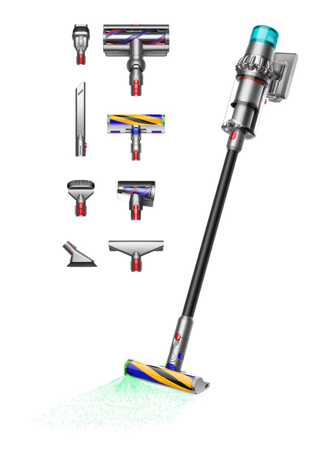 Dyson V15 Detect Total Clean steelstofzuiger - voorkant 4 antraciet