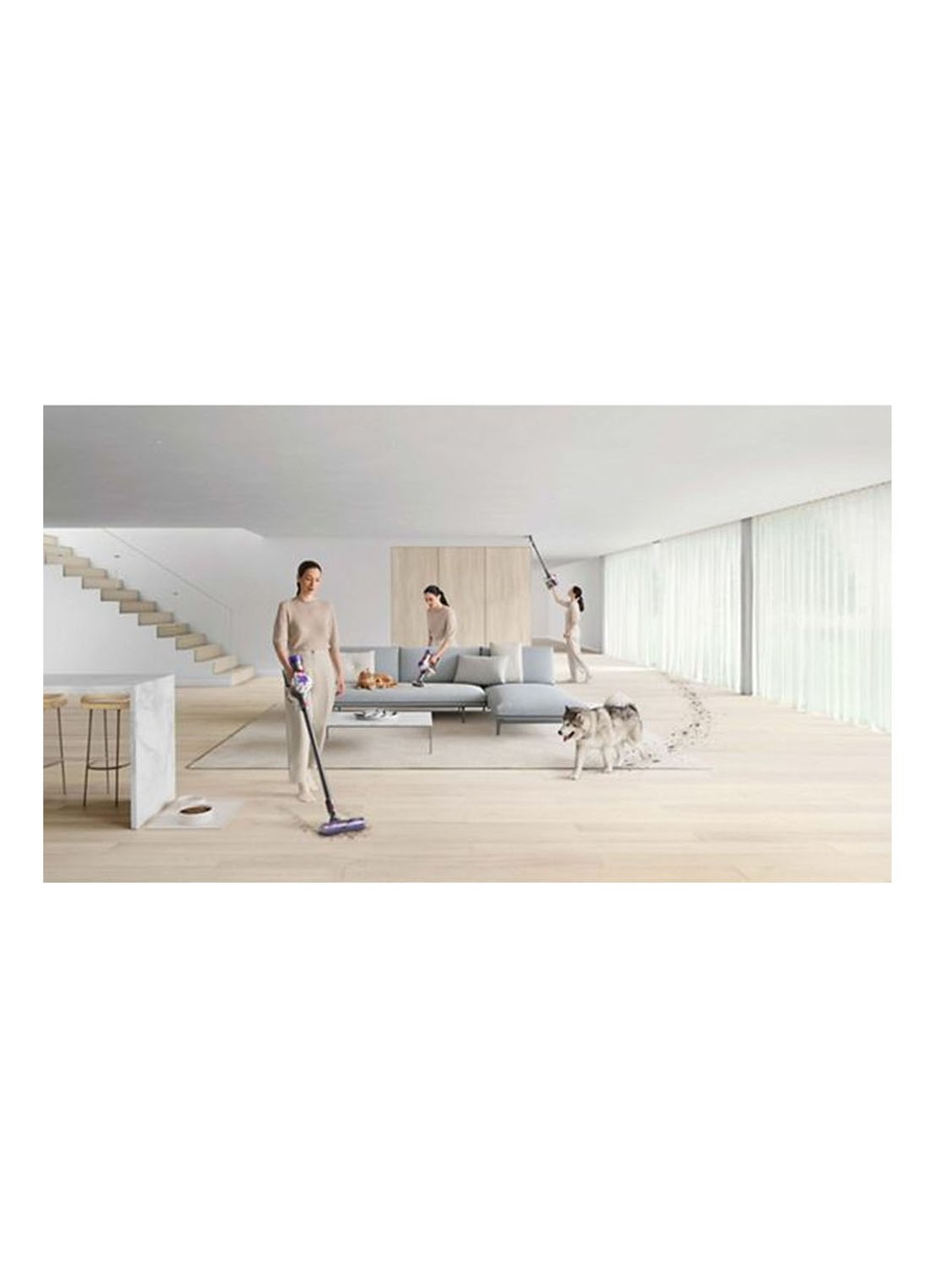 Dyson V8 Absolute (2022) draadloze steelstofzuiger 125,6 cm - zilver / nikkel - detail 5 zilver