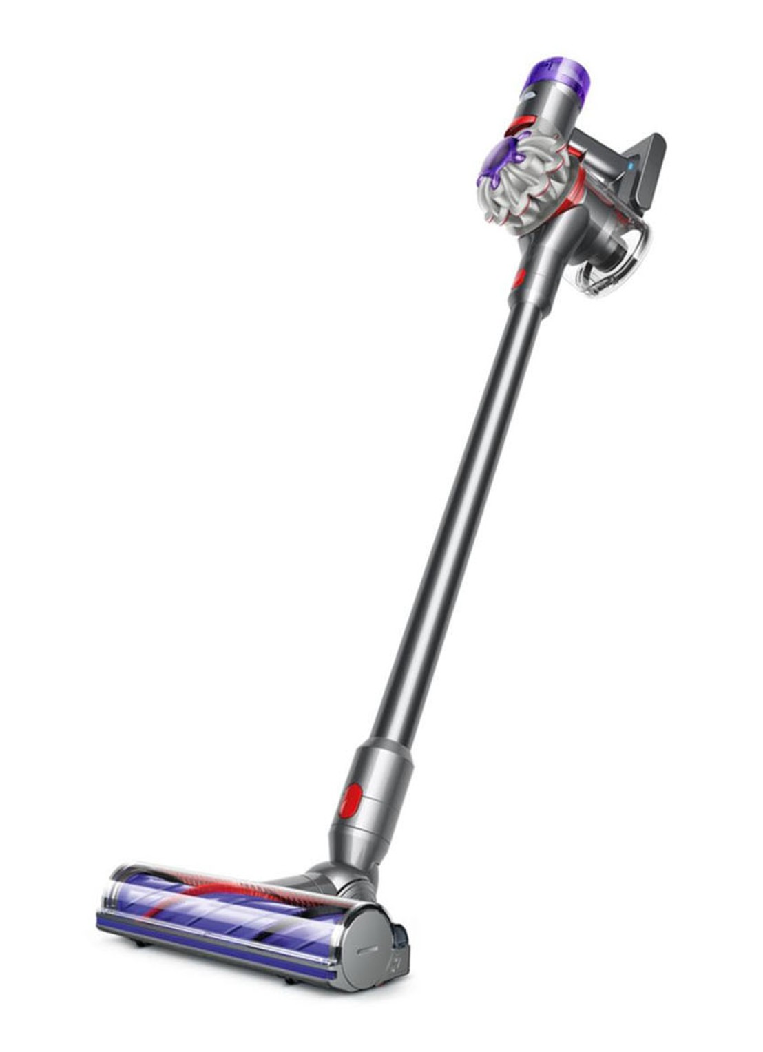 Dyson V8 Absolute (2022) draadloze steelstofzuiger 125,6 cm - zilver / nikkel - voorkant 6 zilver