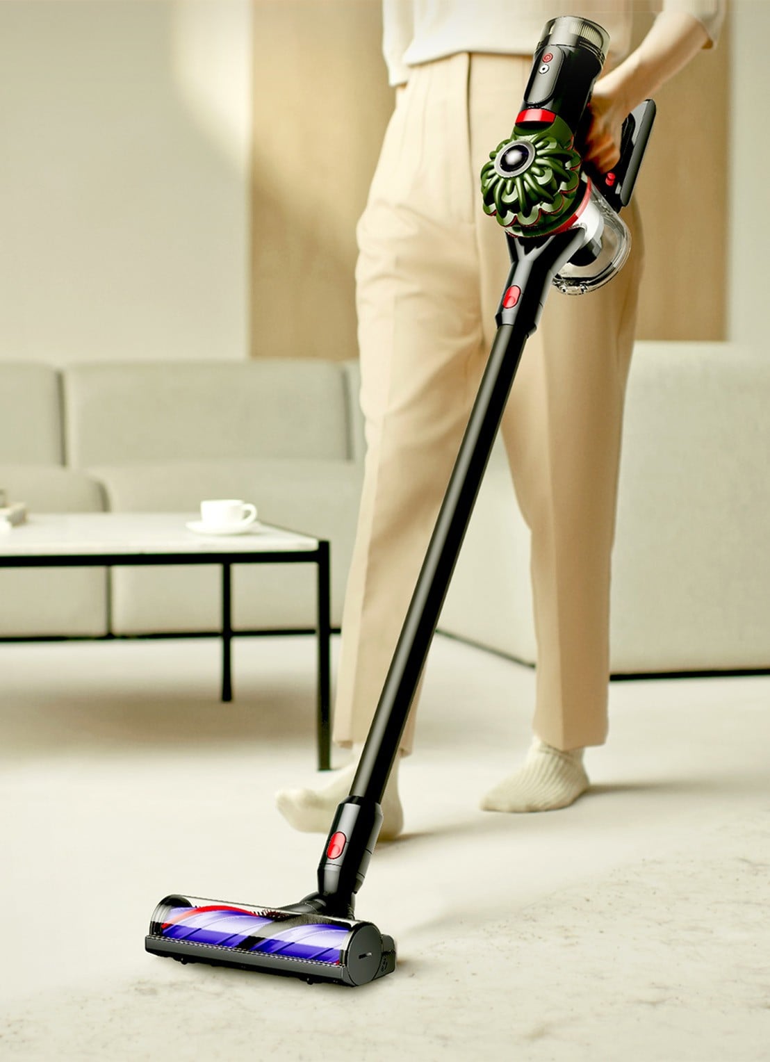 Dyson V8 Cyclone snoerloze steelstofzuiger  - achterkant undefined