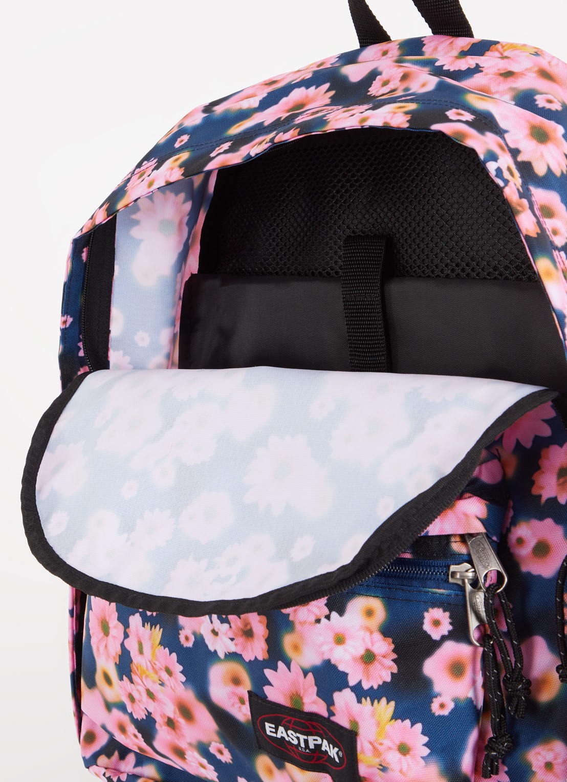 Eastpak Day Pak'r rugzak met 14 inch laptopvak en bloemen print - detail multicolor