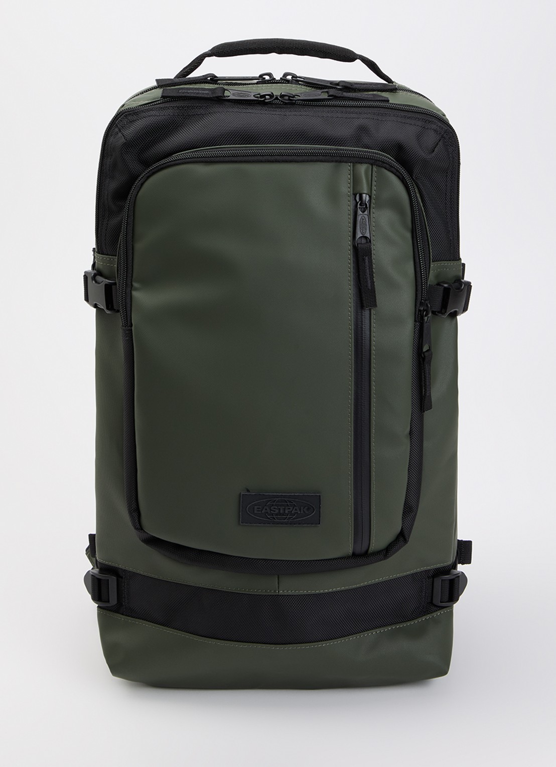 Eastpak Tecum L rugzak met 15 inch laptopvak - voorkant 3 bronsgroen