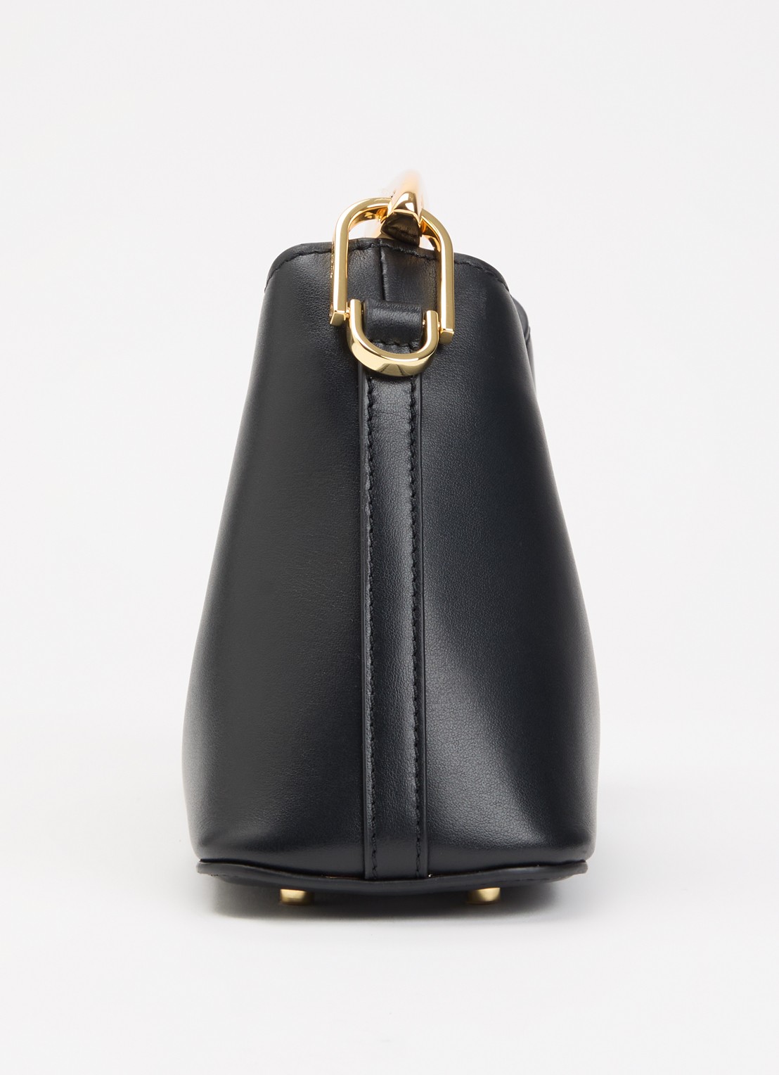 Elleme Boomerang Mini handtas van leer met afneembare schouderriem - detail 3 zwart