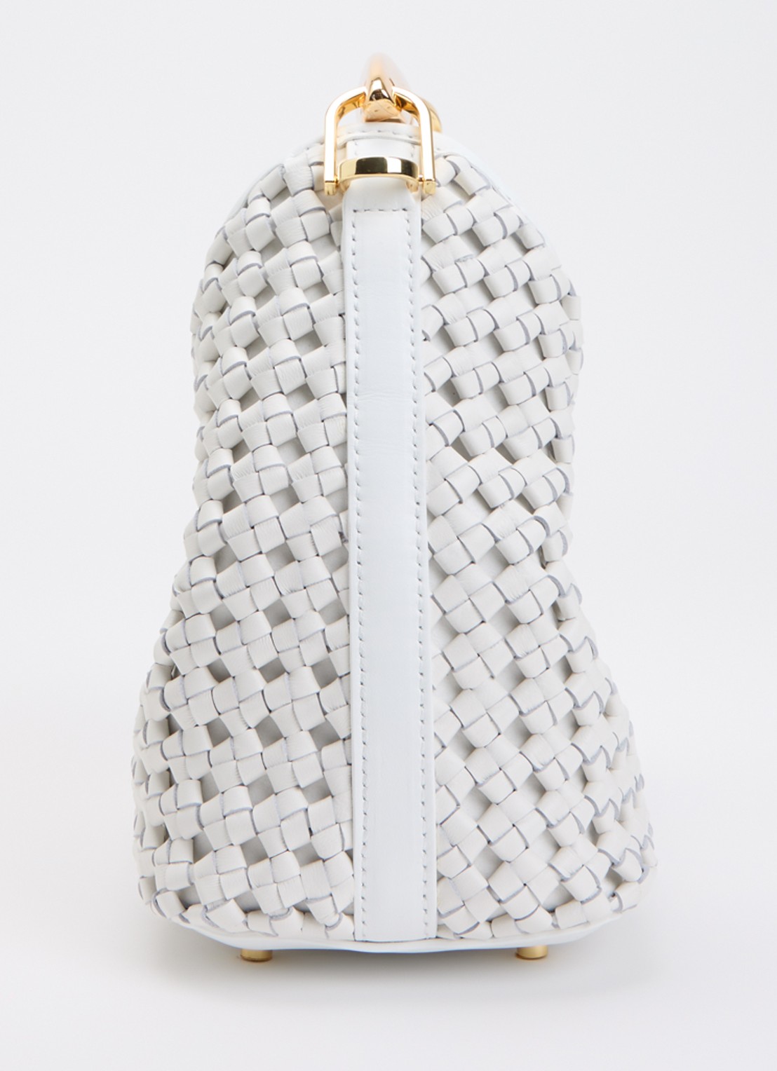 Elleme Boomerang  S handtas van leer met afneembare schouderriem - detail 4 wit