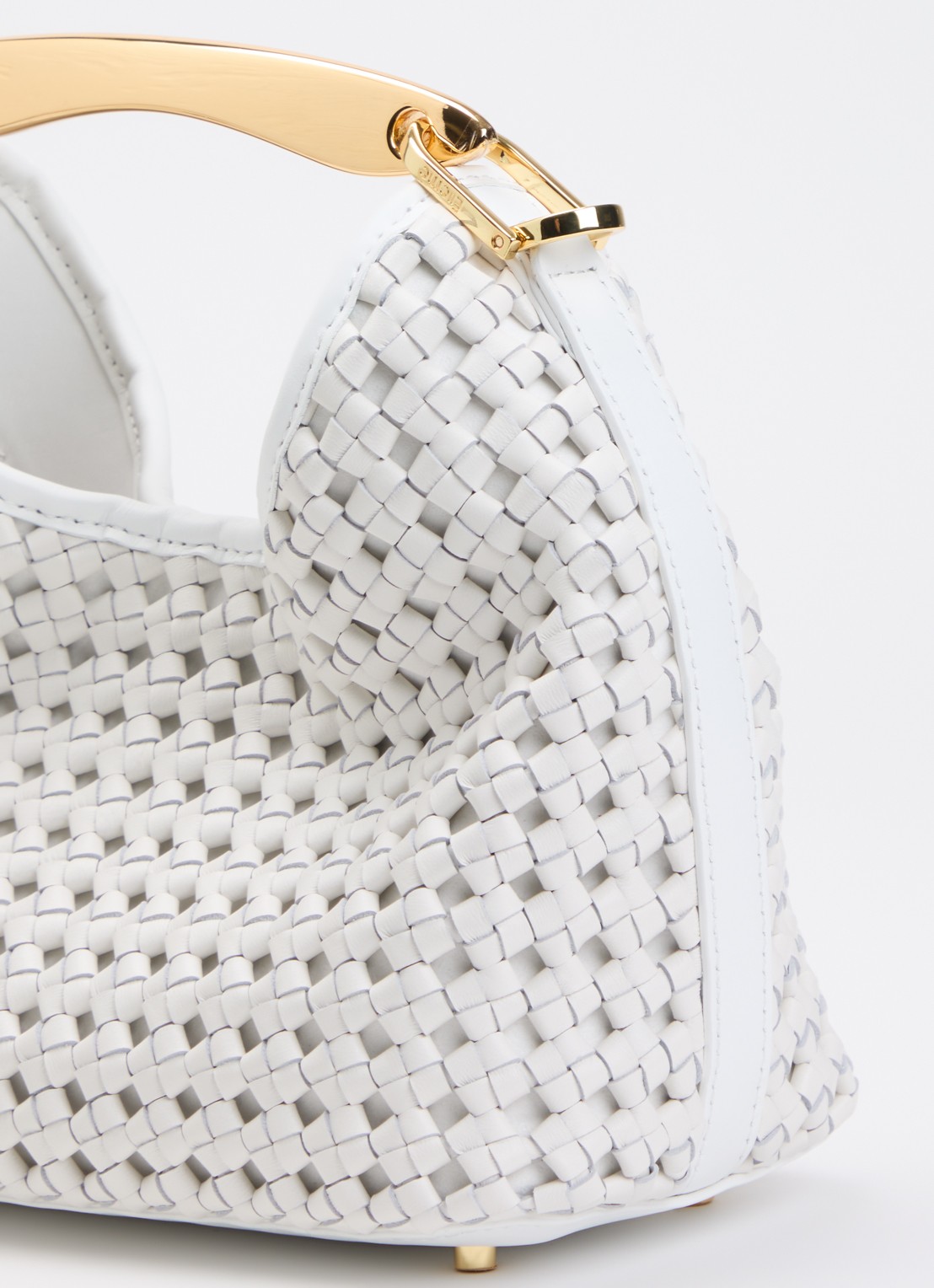 Elleme Boomerang  S handtas van leer met afneembare schouderriem - detail 5 wit