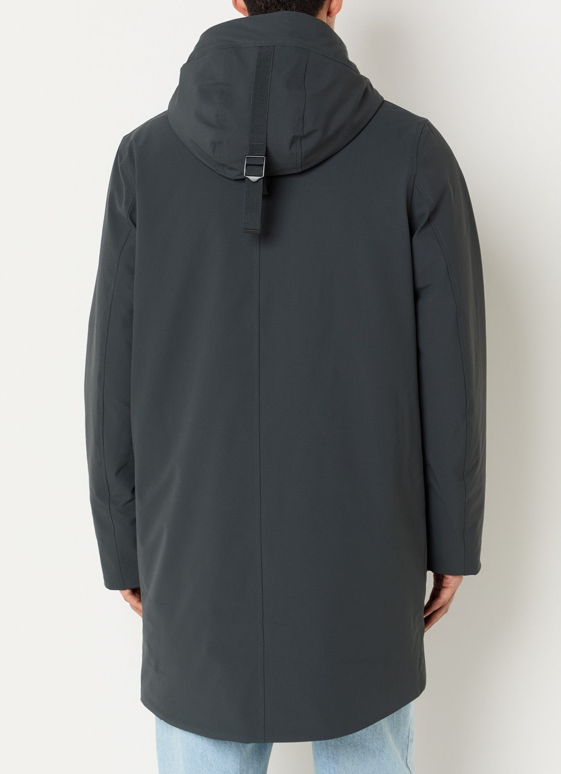 Elvine Alrik waterproof gewatteerde parka met klepzakken - achterkant 2 olijfgroen