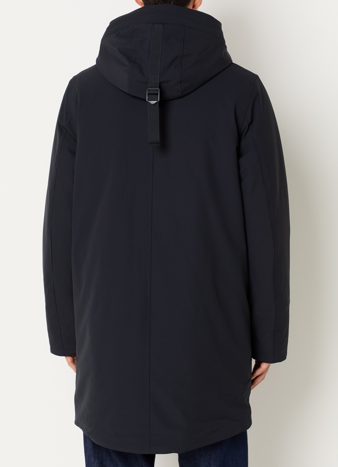 Elvine Alrik waterproof gewatteerde parka met klepzakken - achterkant 2 donkerblauw