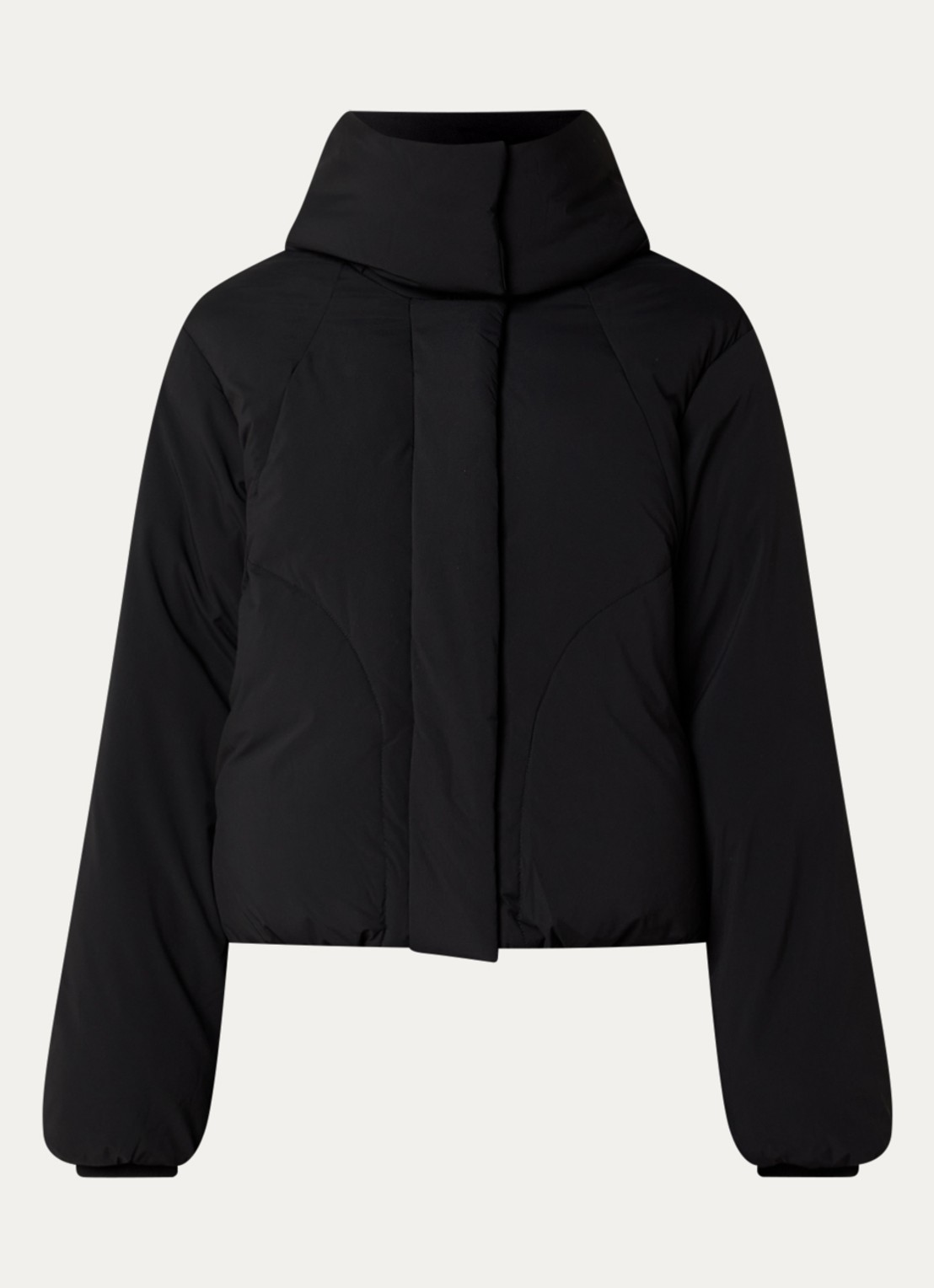 Elvine Annebelle puffer jack met afneembare capuchon - voorkant 3 zwart