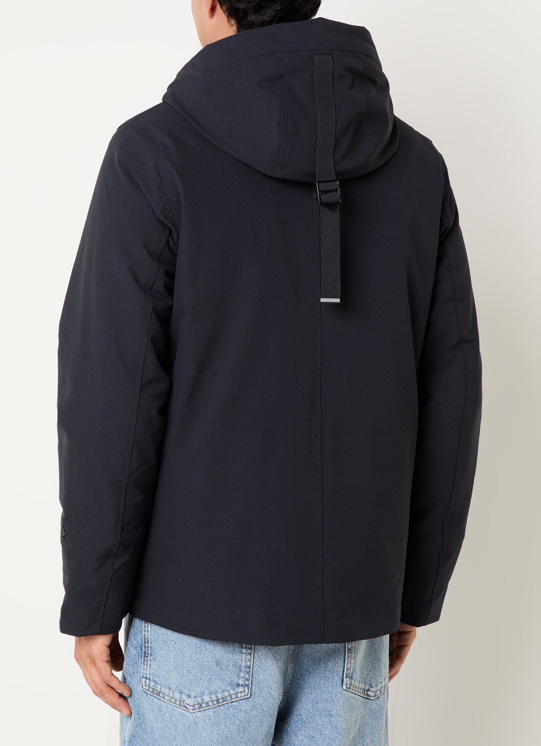 Elvine Beurnie gewatteerde parka met steekzakken en logo - achterkant 4 donkerblauw