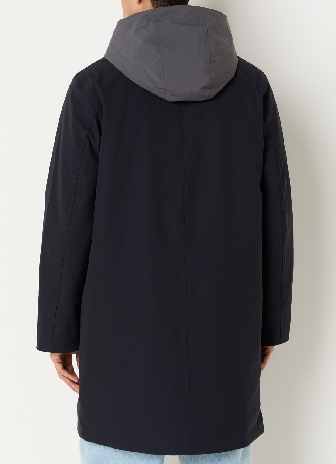 Elvine Celvin parka met afneembare kraag en capuchon - achterkant 2 donkerblauw