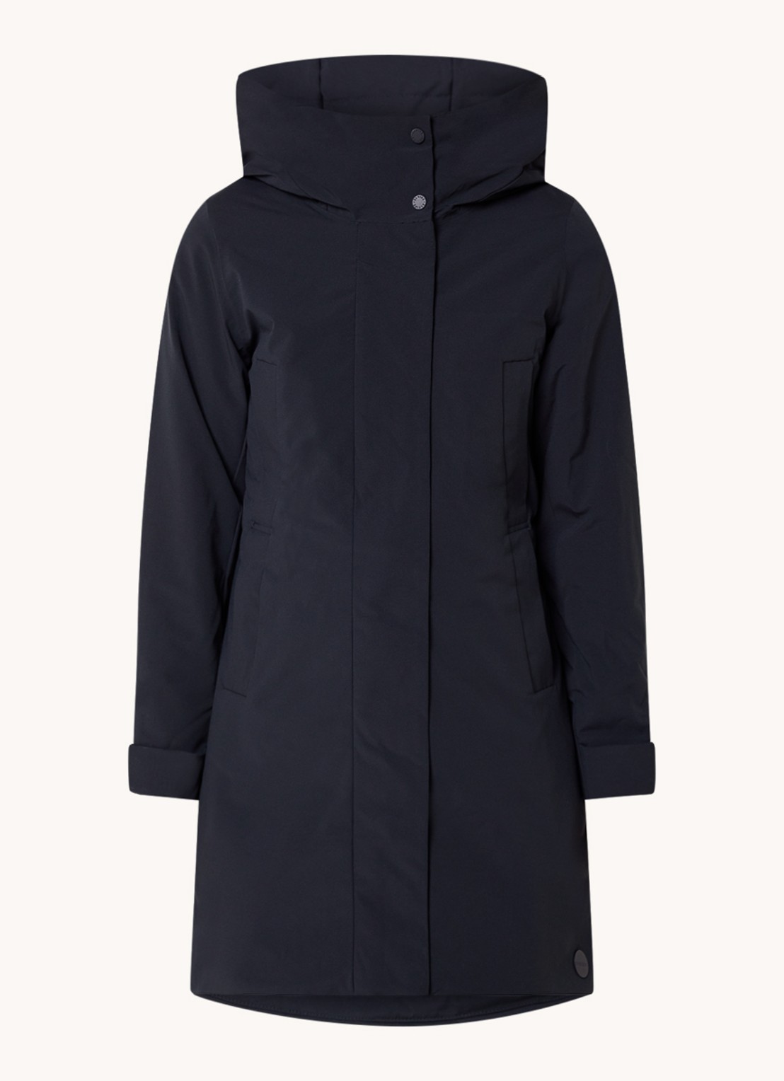 Elvine Eline parka met ritszakken en waterafstotende coating - voorkant 2 blauw