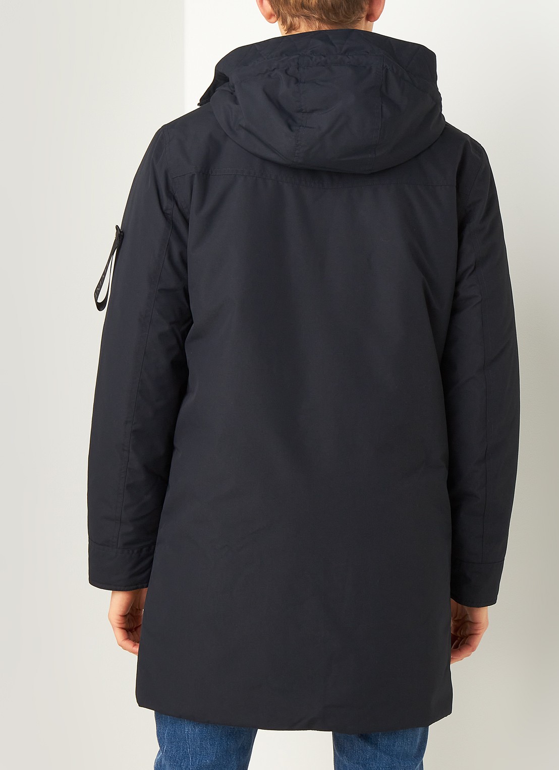 Elvine Gunter gewatteerde jas met capuchon - achterkant 6 donkerblauw