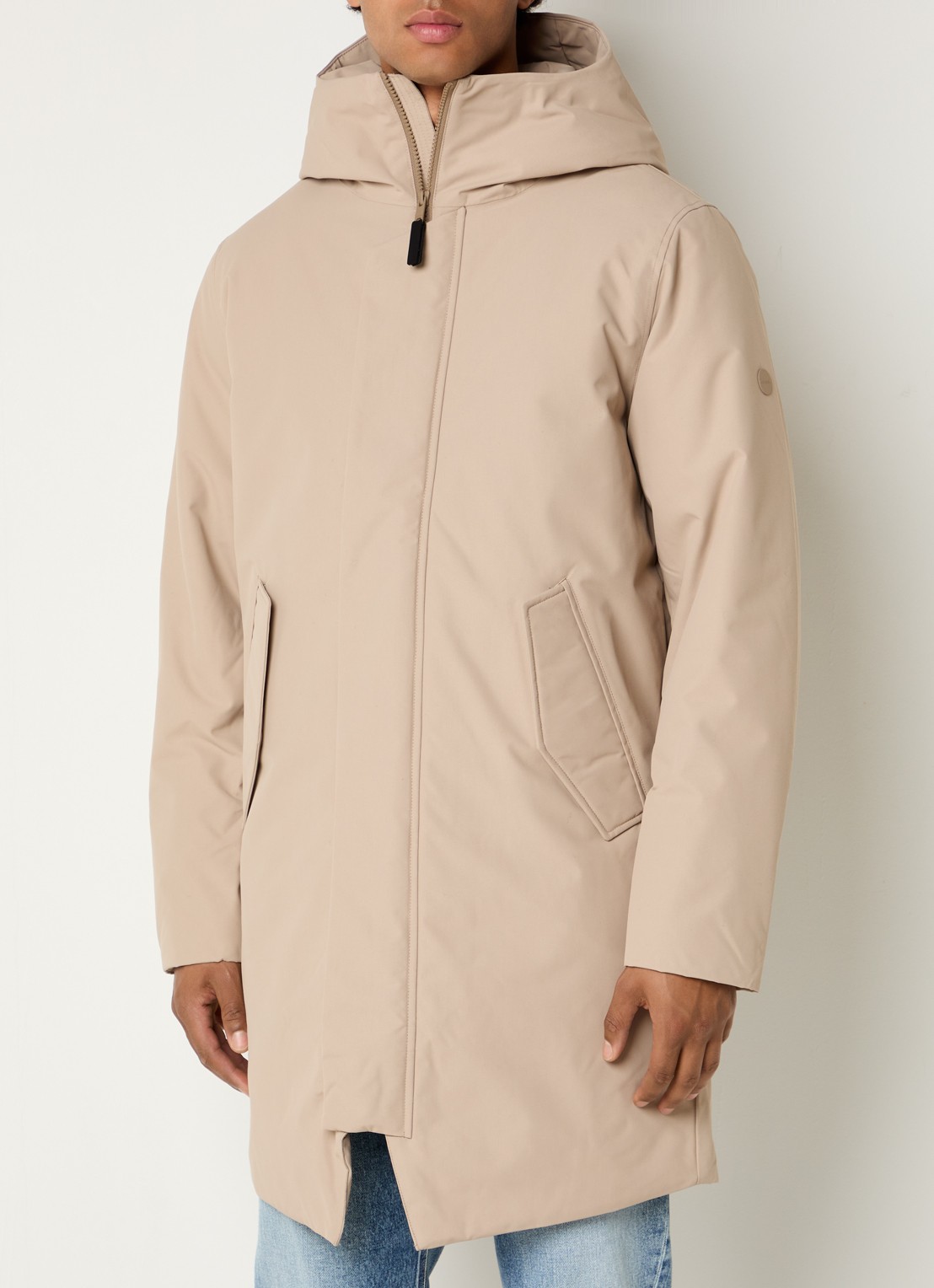 Elvine Gunter gewatteerde jas met capuchon - detail 4 beige