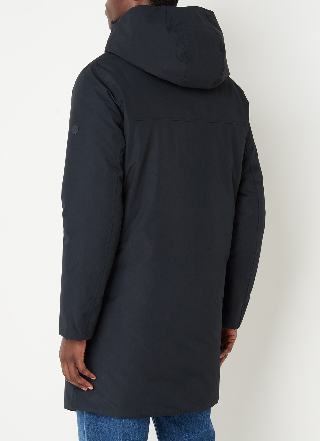Elvine Gunter gewatteerde jas met capuchon - achterkant 7 donkerblauw