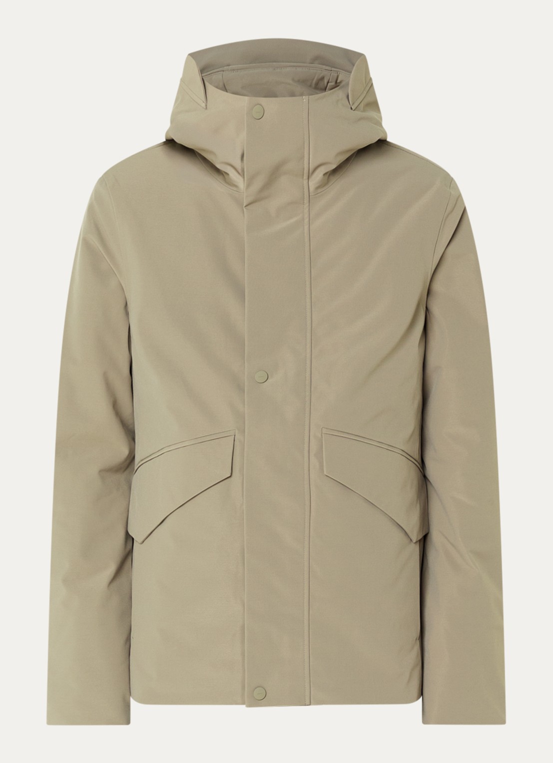 Elvine Nouha gewatteerde parka met capuchon - voorkant 2 groen