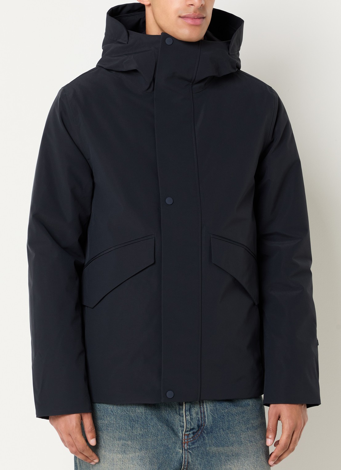 Elvine Nouha gewatteerde parka met capuchon - detail 4 donkerblauw