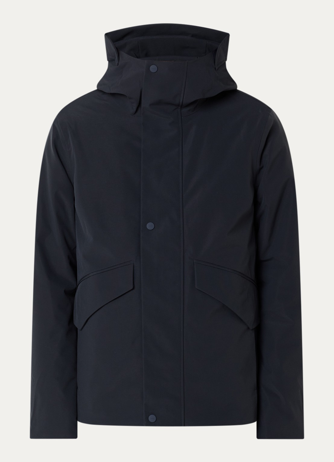 Elvine Nouha gewatteerde parka met capuchon - voorkant donkerblauw