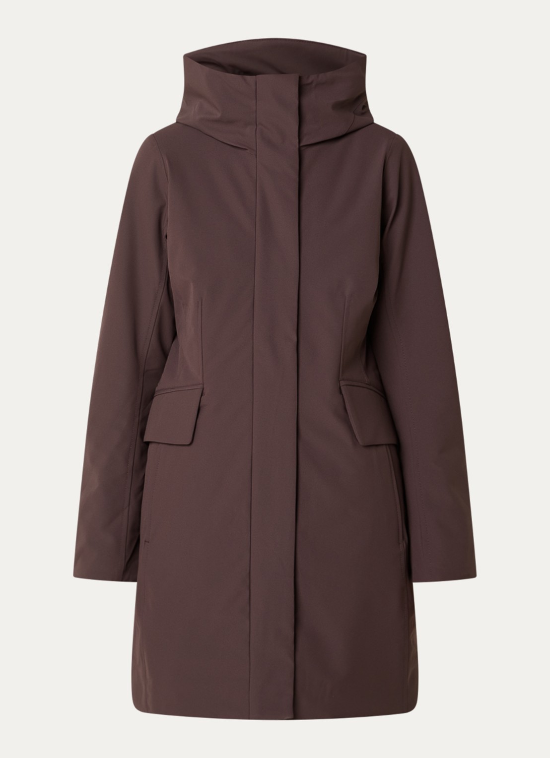 Elvine Sophie gewatteerde parka met waterafstotende coating - voorkant 2 paars