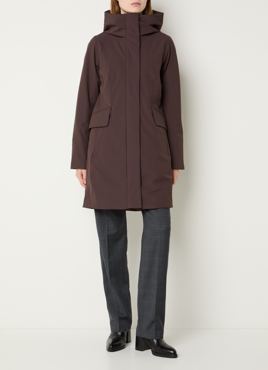 Elvine Sophie gewatteerde parka met waterafstotende coating - voorkant 3 paars