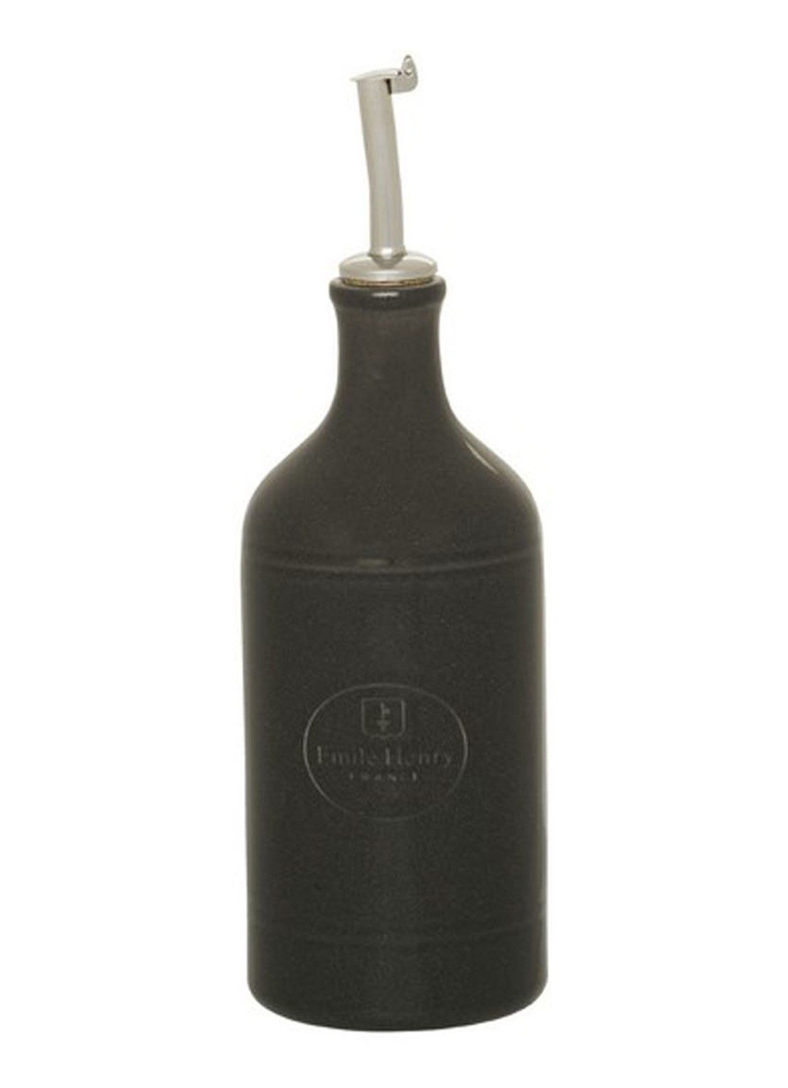 Emile Henry Olie- en azijnfles 45 cl - detail zwart