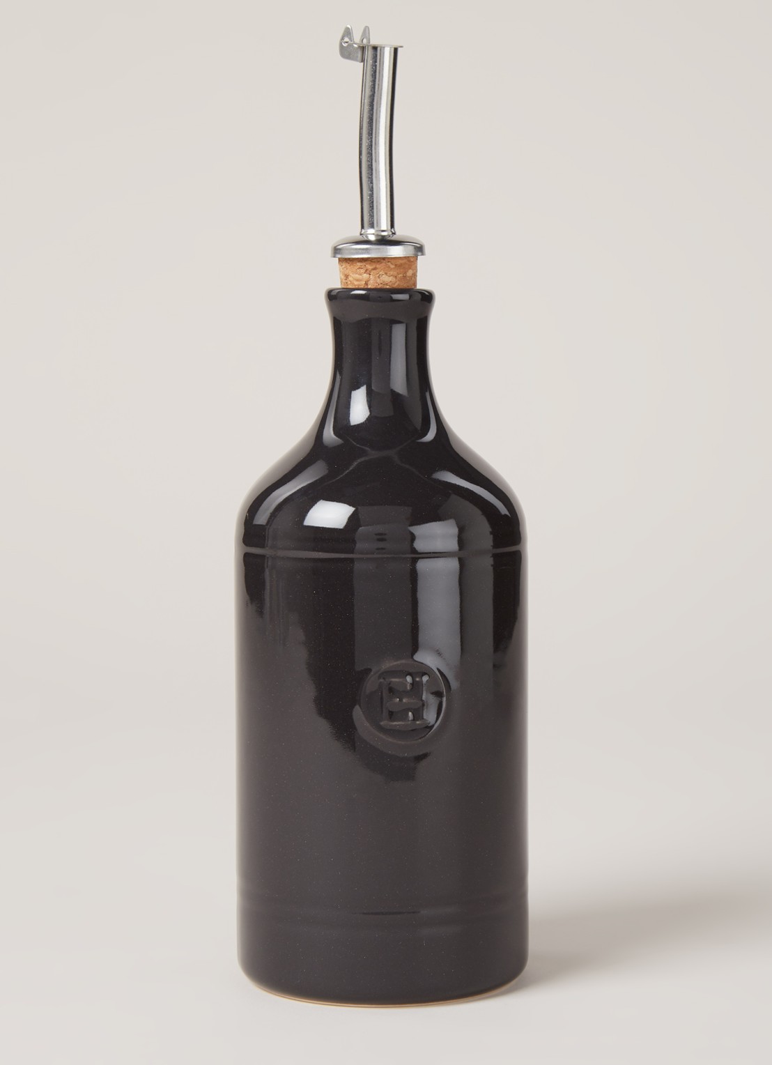 Emile Henry Olie- en azijnfles 45 cl - voorkant 3 zwart