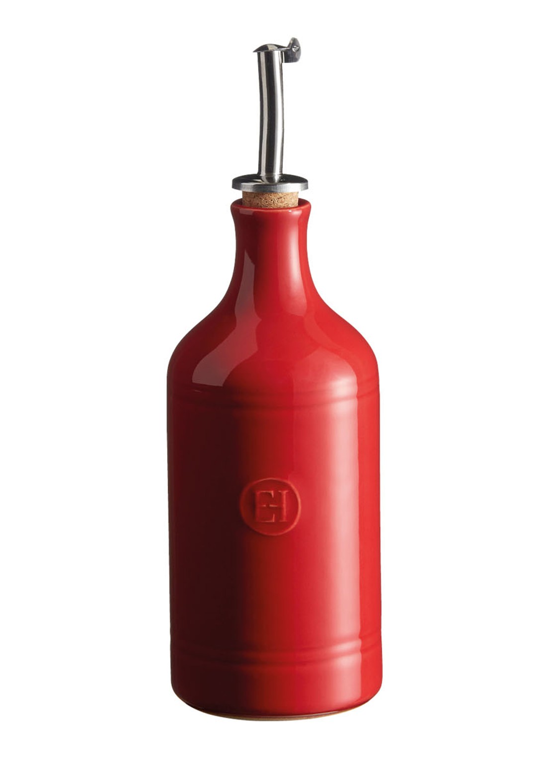 Emile Henry Oliefles 45 cl - voorkant steenrood