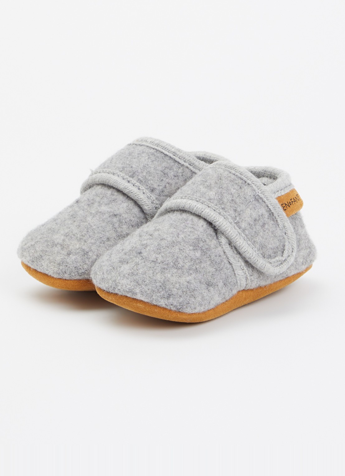 EN FANT Babyschoentje van wol - detail grijsmele