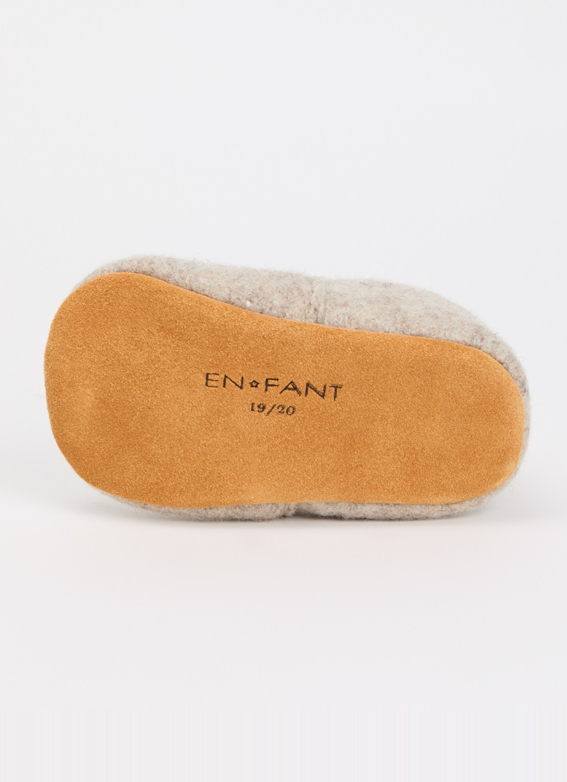 EN FANT Babyslofje van wol - detail 4 beige