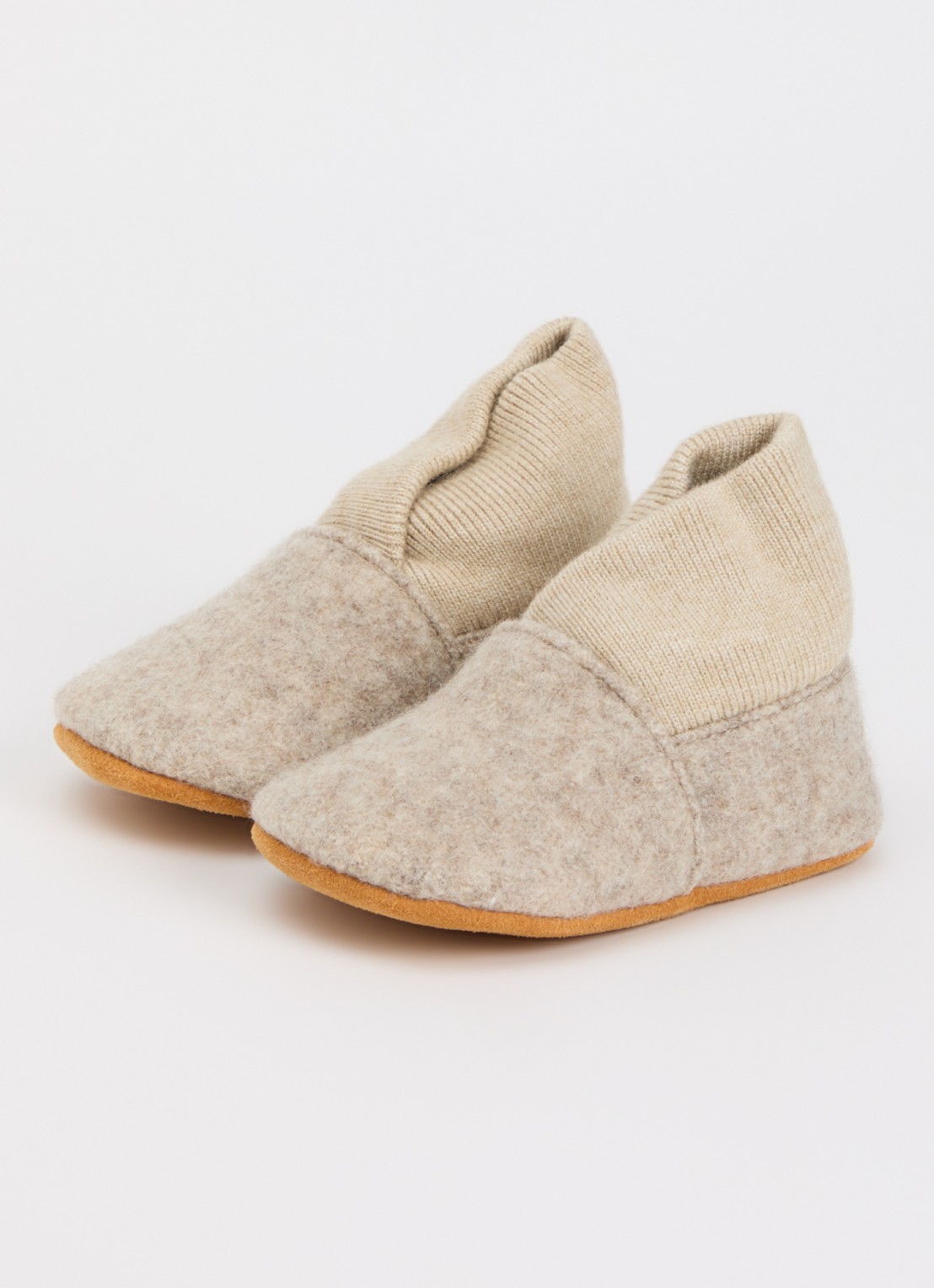 EN FANT Babyslofje van wol - voorkant 2 beige