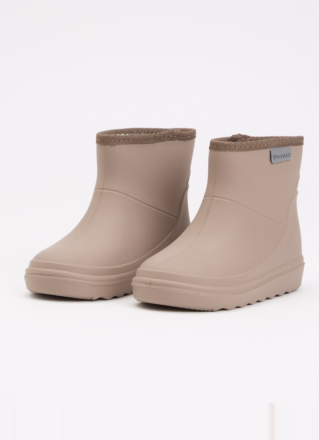 EN FANT Regenlaars met logo - voorkant 2 donkerbeige
