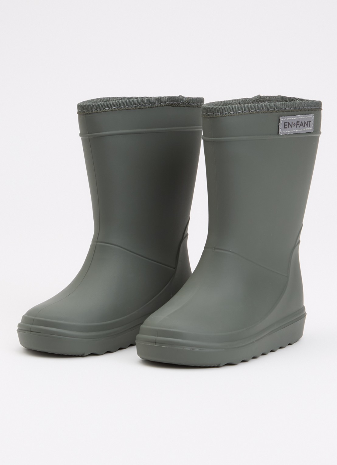 EN FANT Regenlaars met logo - voorkant 2 olijfgroen