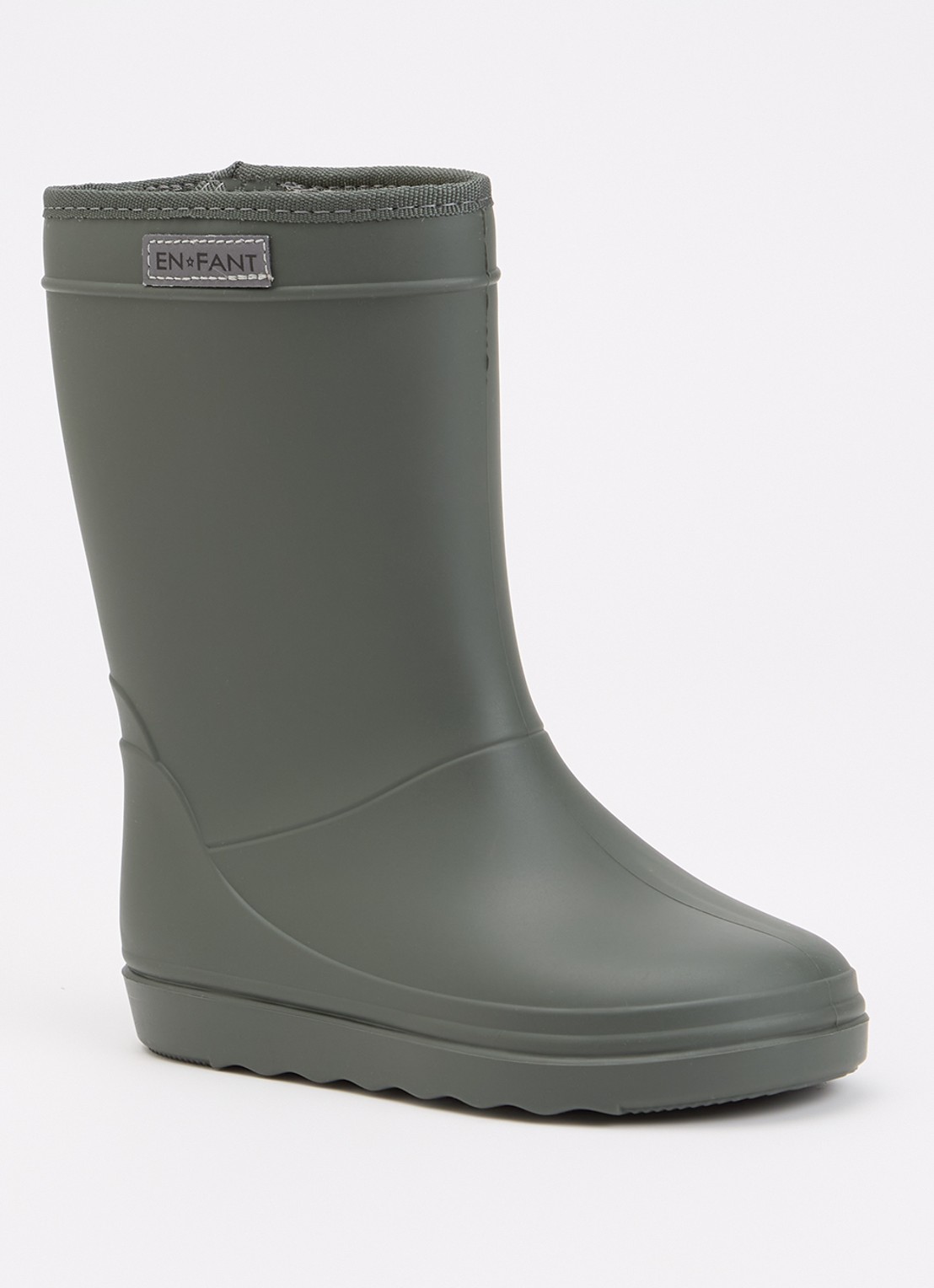 EN FANT Regenlaars met logo - voorkant 3 olijfgroen