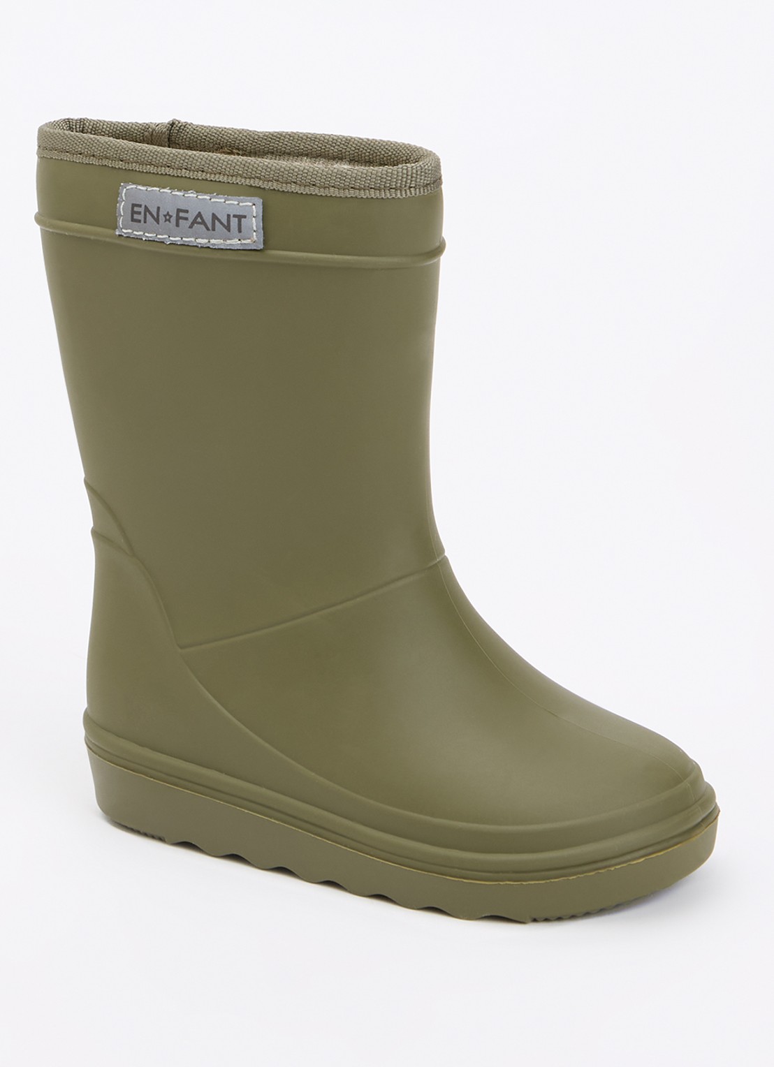 EN FANT Regenlaars met logo - voorkant 2 legergroen
