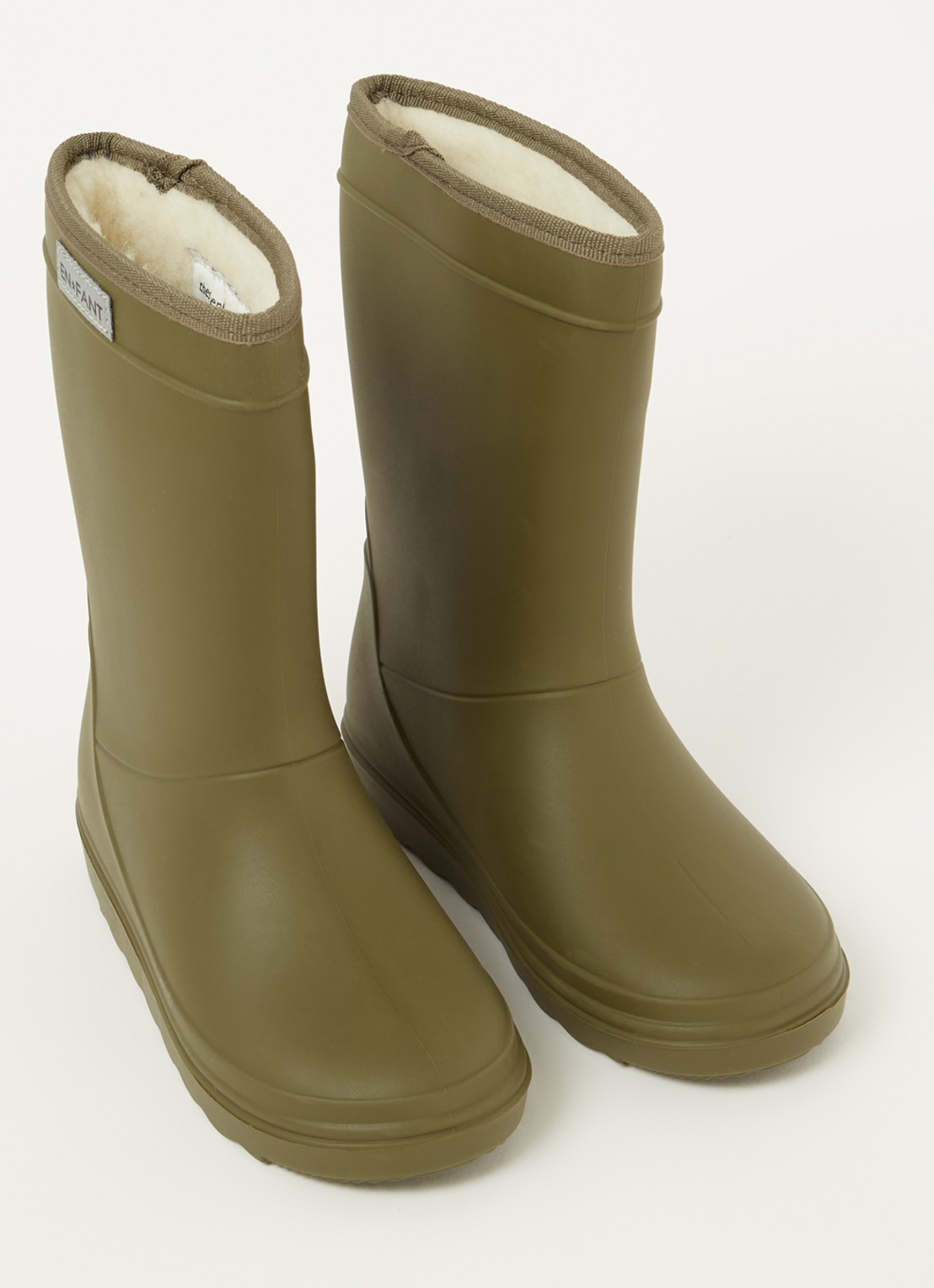 EN FANT Regenlaars met logo - detail 2 bronsgroen