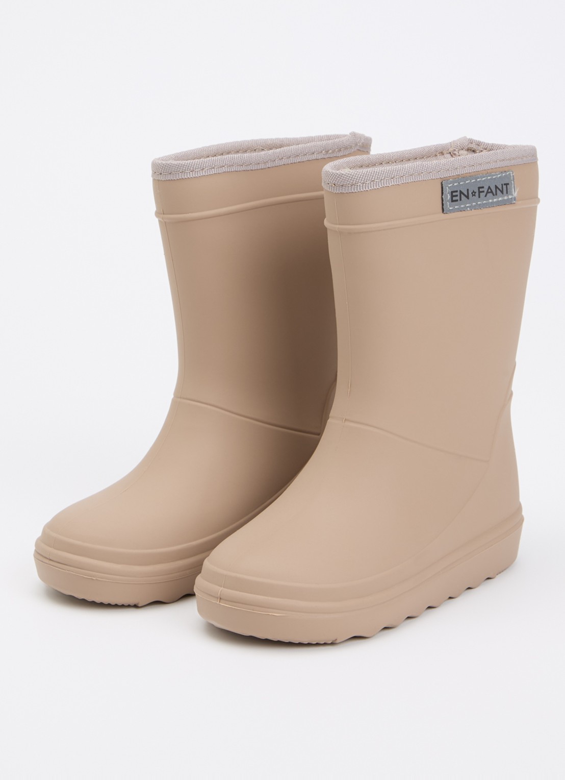 EN FANT Regenlaars met logo - voorkant 3 donkerbeige